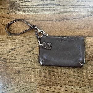 Coach Wristlet - Brown Leather